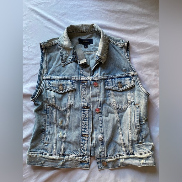 J.crew brand new denim vest - Picture 1 of 2